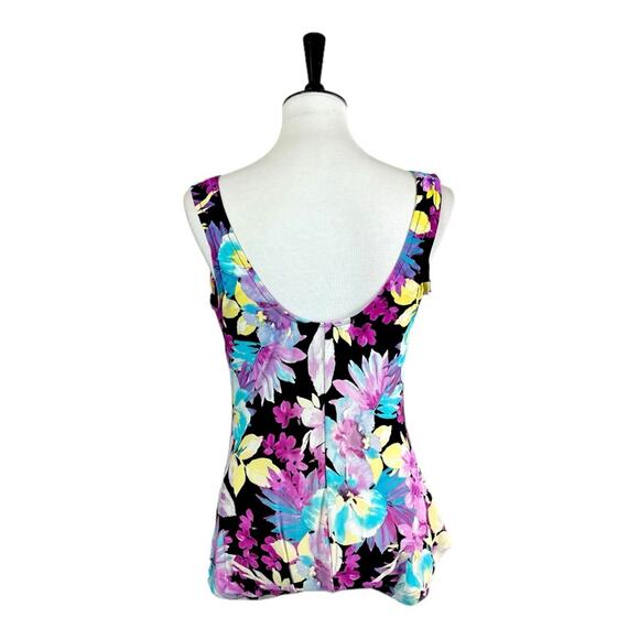 Azul Maxine of Hollywood Women’s Plus One Piece Swimsuit Retro Floral Size 16W - Picture 4 of 13
